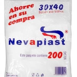 BOLSA CAMISETA 30X40 BLANCA P/200U - Imagen 1